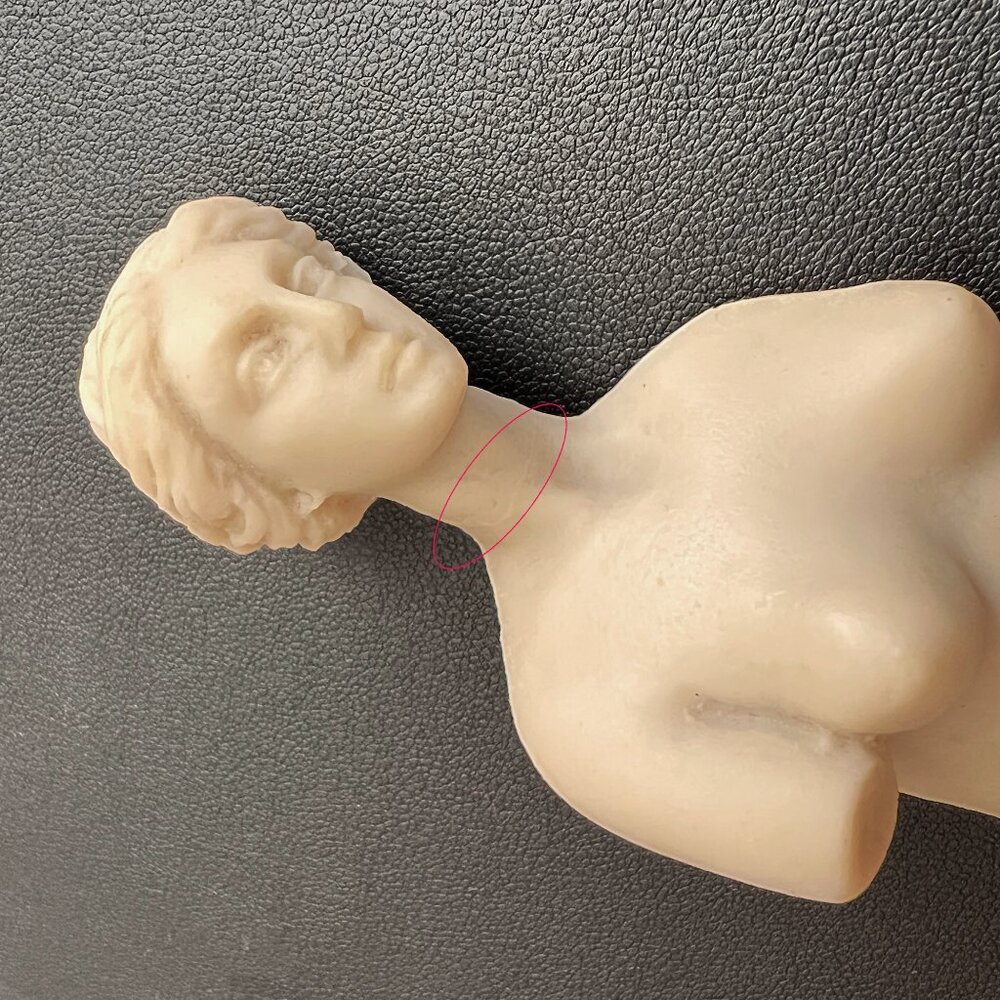 FABULOUS French Artisan Sculpture RARE Brooch, 80s Marie Rancillac Female Statue - Picture 7 of 7